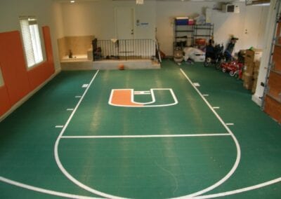 garage basketball court cost