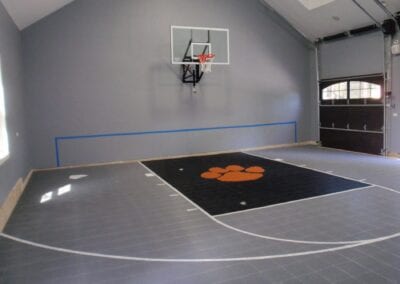 garage basketball court dimensions