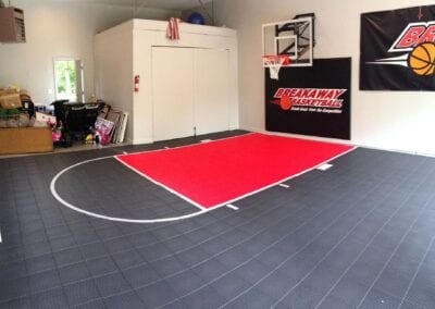 garage basketball court size