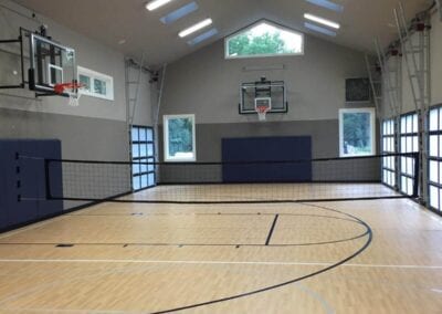 cost to build a garage basketball court