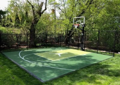 green basketball court
