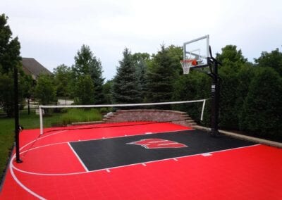 red basketball court