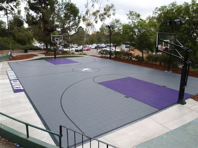 outdoor basketball court builder