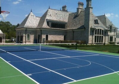 how much to build a tennis court in illinois