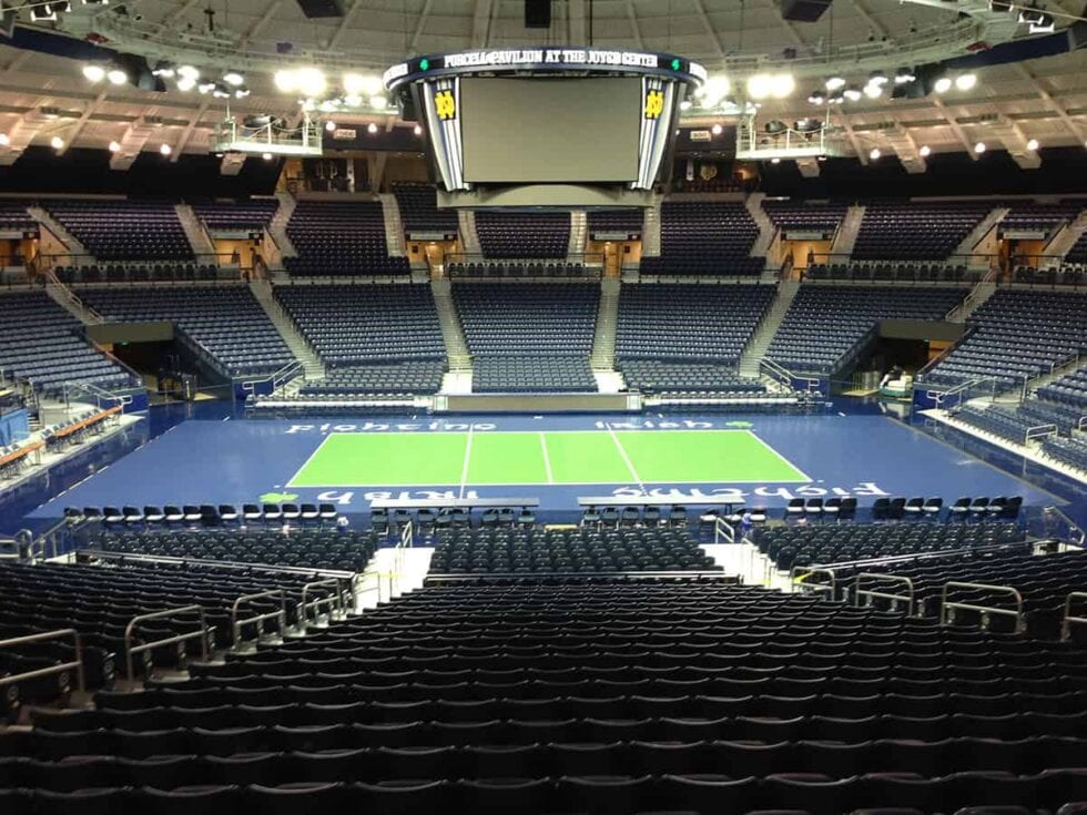 Notre Dame Fighting Irish Volleyball Court Sport Court Midwest