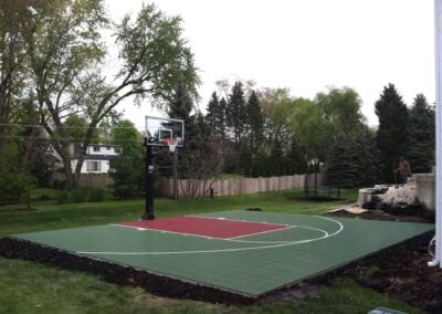 backyard basketball court