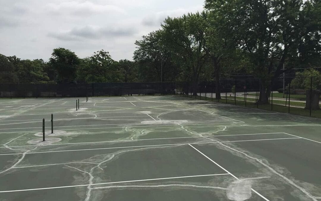 Tennis Court crack repair