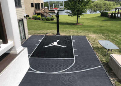 Residential Backyard Basketball Sport Court