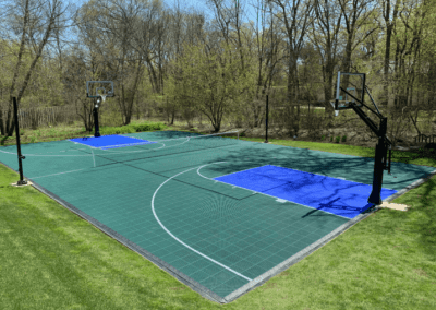 Outdoor Backyard Pickleball and Basketball Multi-Use Court Chicago