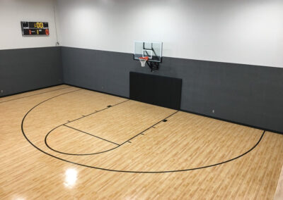 home basketball court size