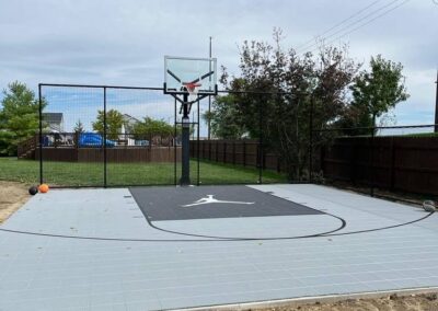 how much is a residential basketball court