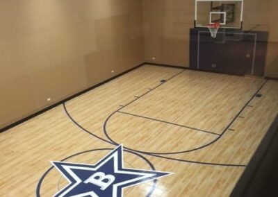 basement basketball court size