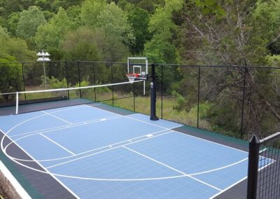 build a half basketball court