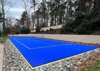 install a backyard pickleball court