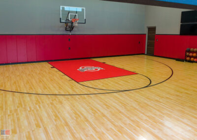 what size wall padding for basketball court