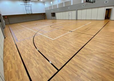 wood basketball court installer