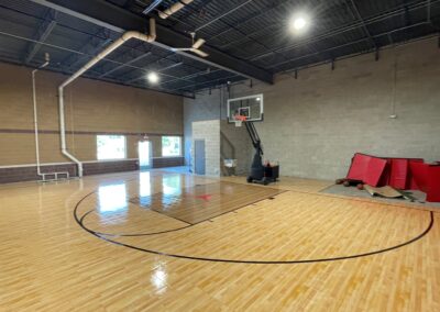 indoor basketball court warehouse