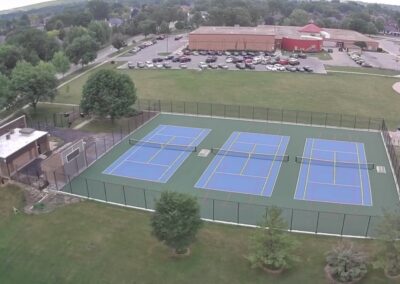 commercial tennis court construction